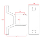 Aleko Wall Bracket for Retractable Awning - White - Set of 2