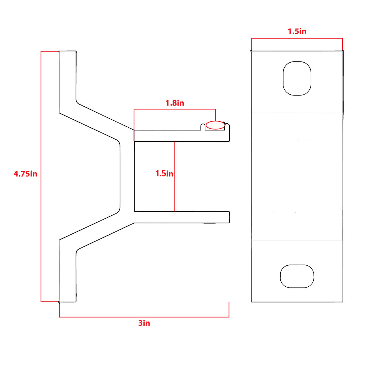 Aleko Wall Bracket for Retractable Awning - White - Set of 2