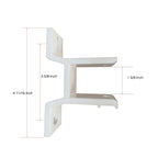 Aleko Wall Bracket for Retractable Awning - White - Set of 2