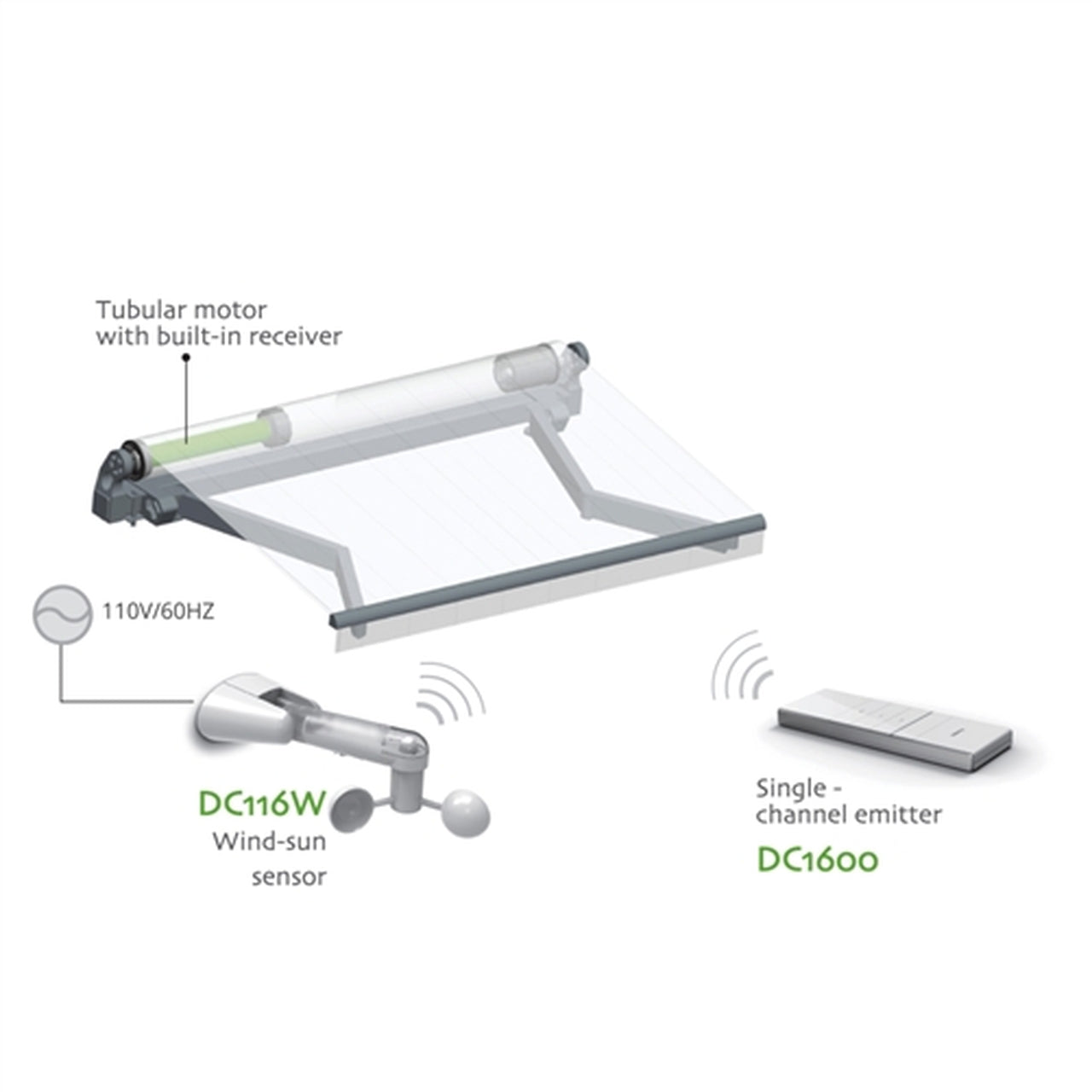 Aleko Wired Wind and Sun Sensor for Motorized Retractable