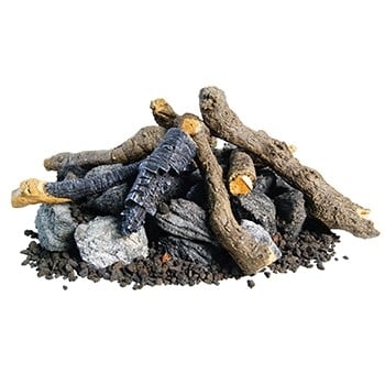 American Fyre 34 Inch Beachwood Gas Log Set with Stones