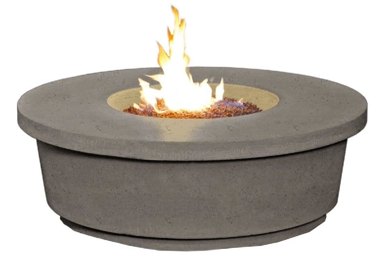 American Fyre Designs 15.5 Inch Contempo Round Firetable Black Lava