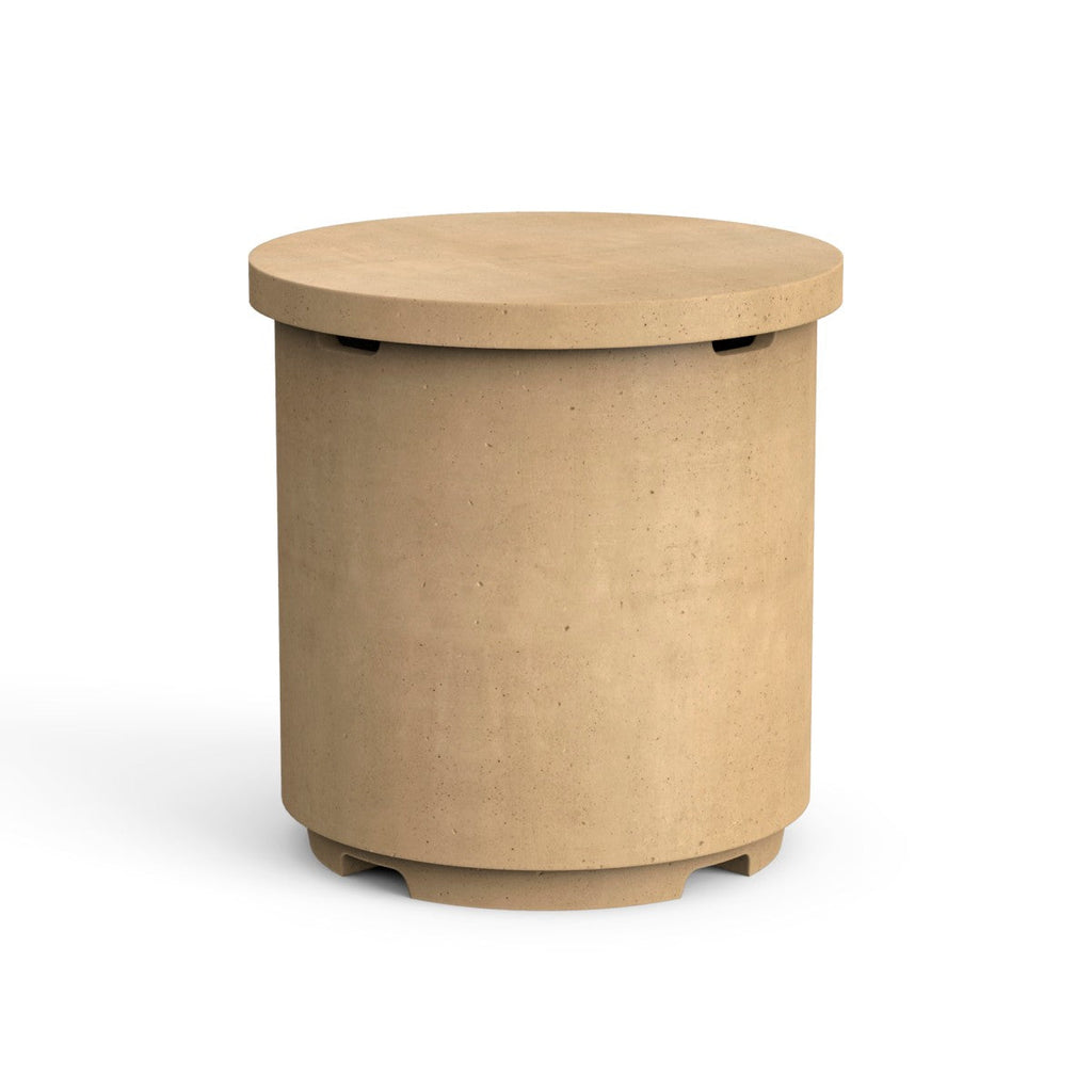 American Fyre Designs 17in Concrete Grey Contempo Tank End Table