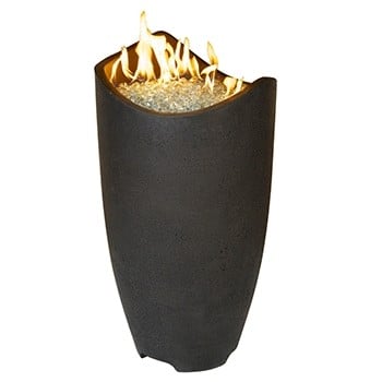 20-Inch Wave Fire Urn with Door, Cafe Blanco Finish