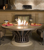American Fyre 25" Fiesta Round Gas Firetable Black Lava Finish
