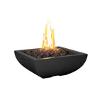 30-Inch Bordeaux Petite Square Fire Bowl Black Lava Gas