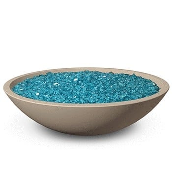 32-Inch Marseille Round Gas Fire Bowl Black Lava Finish