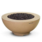 American Fyre 48in Round Black Lava Fire Bowl, Natural Gas