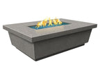 American Fyre Designs 5.5-Inch Contempo Rectangle Outdoor Firetable Black Lava