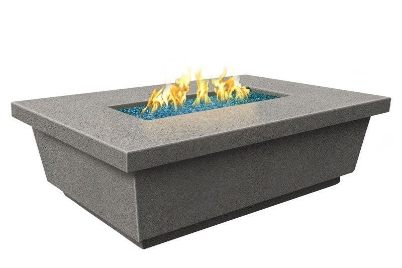 American Fyre Designs 5.5-Inch Contempo Rectangle Outdoor Firetable Black Lava