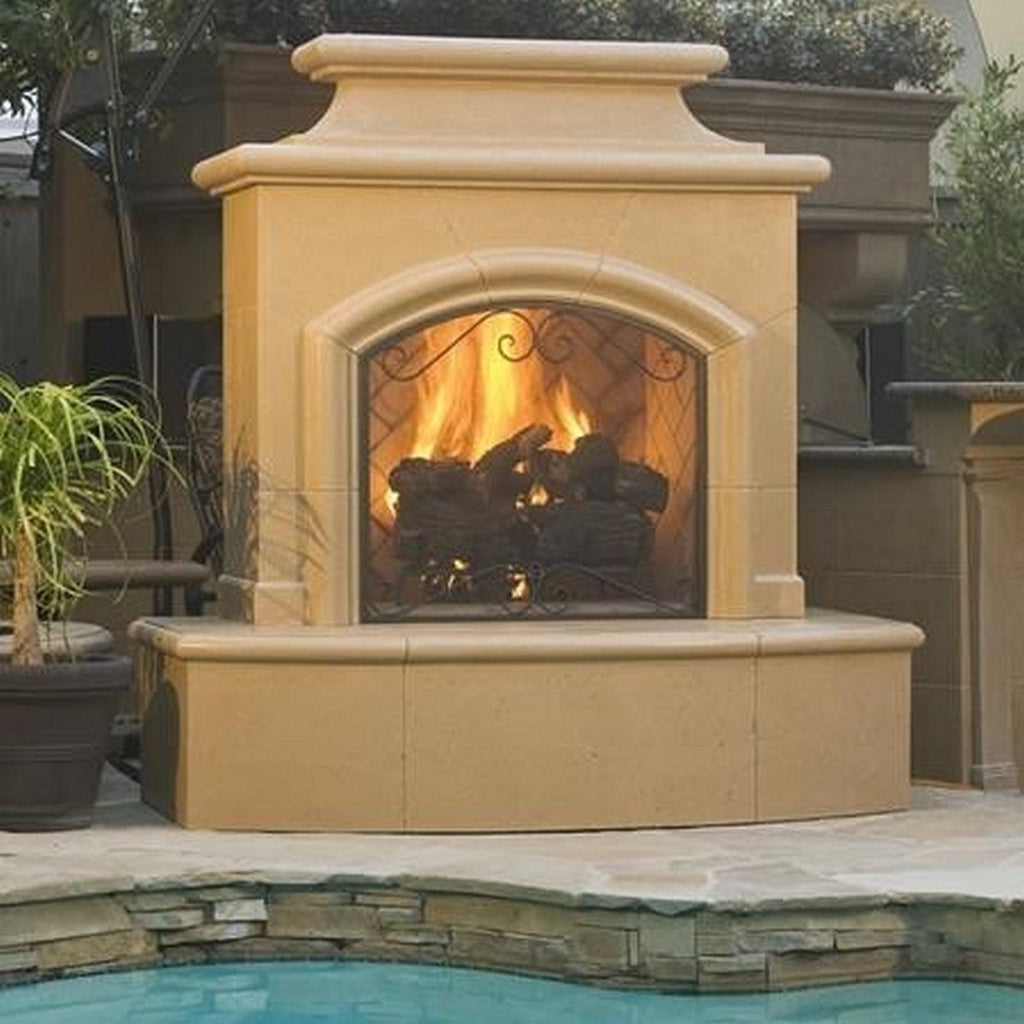 American Fyre Designs 67 Inch Vent-Free Outdoor Mariposa Fireplace
