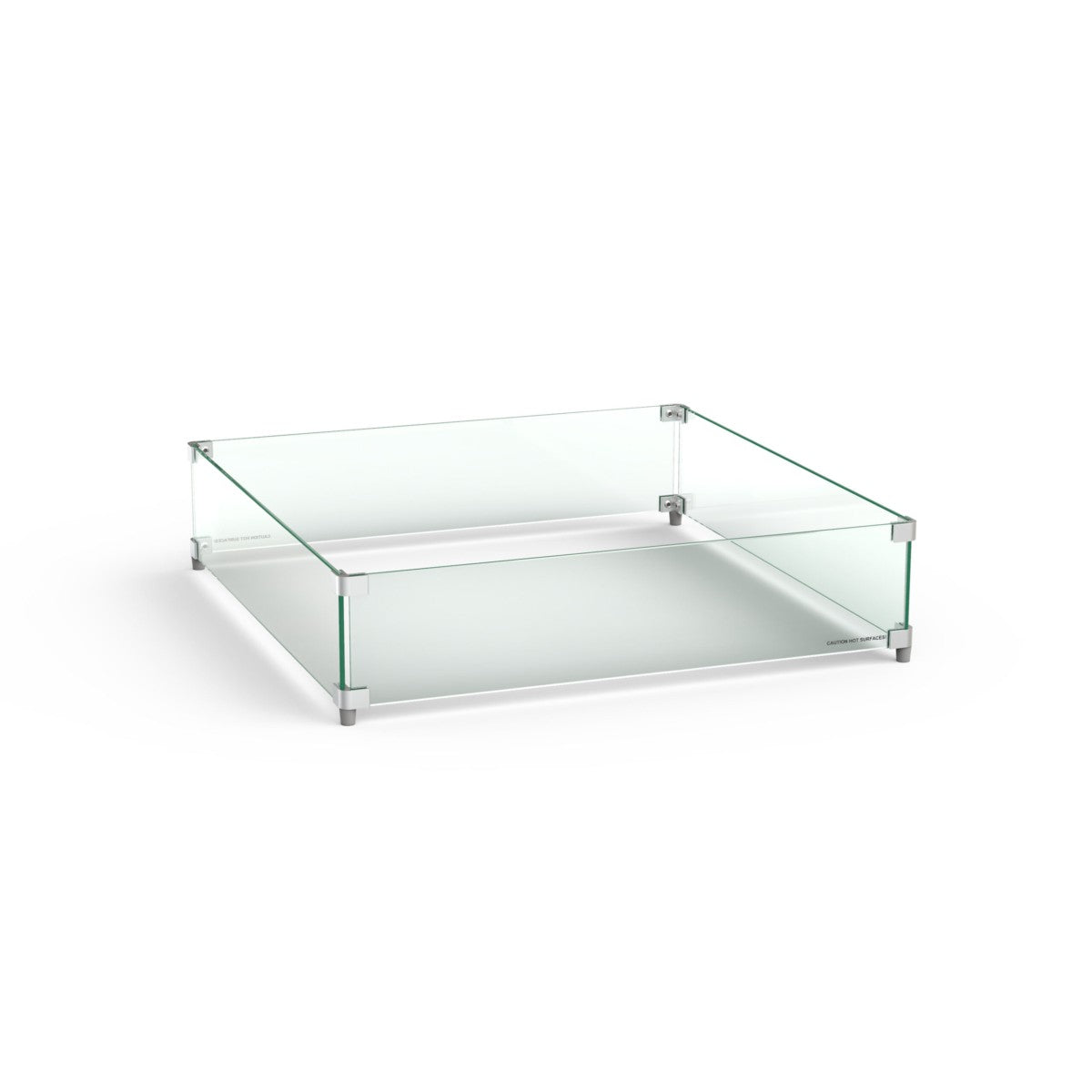 American Fyre Designs 8210-WG Square Glass Wind Guard Dining Firetable