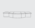American Fyre 87-Inch Vent-Free Outdoor Phoenix Fireplace Extended Bullnose