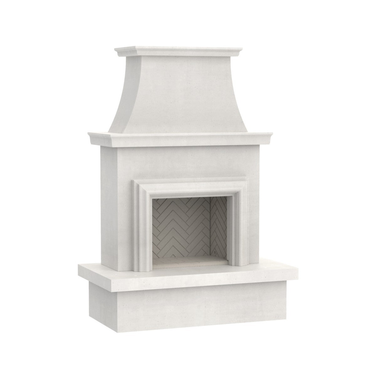 American Fyre Designs 91-Inch Vented Free-Standing Outdoor Concrete Fireplace