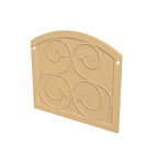 American Fyre Designs 8200-BA GFRC Square Protector Plate Black Lava
