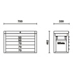Beta Tools RSC23 Portable Tool Chest with 5 Drawers 27.56in