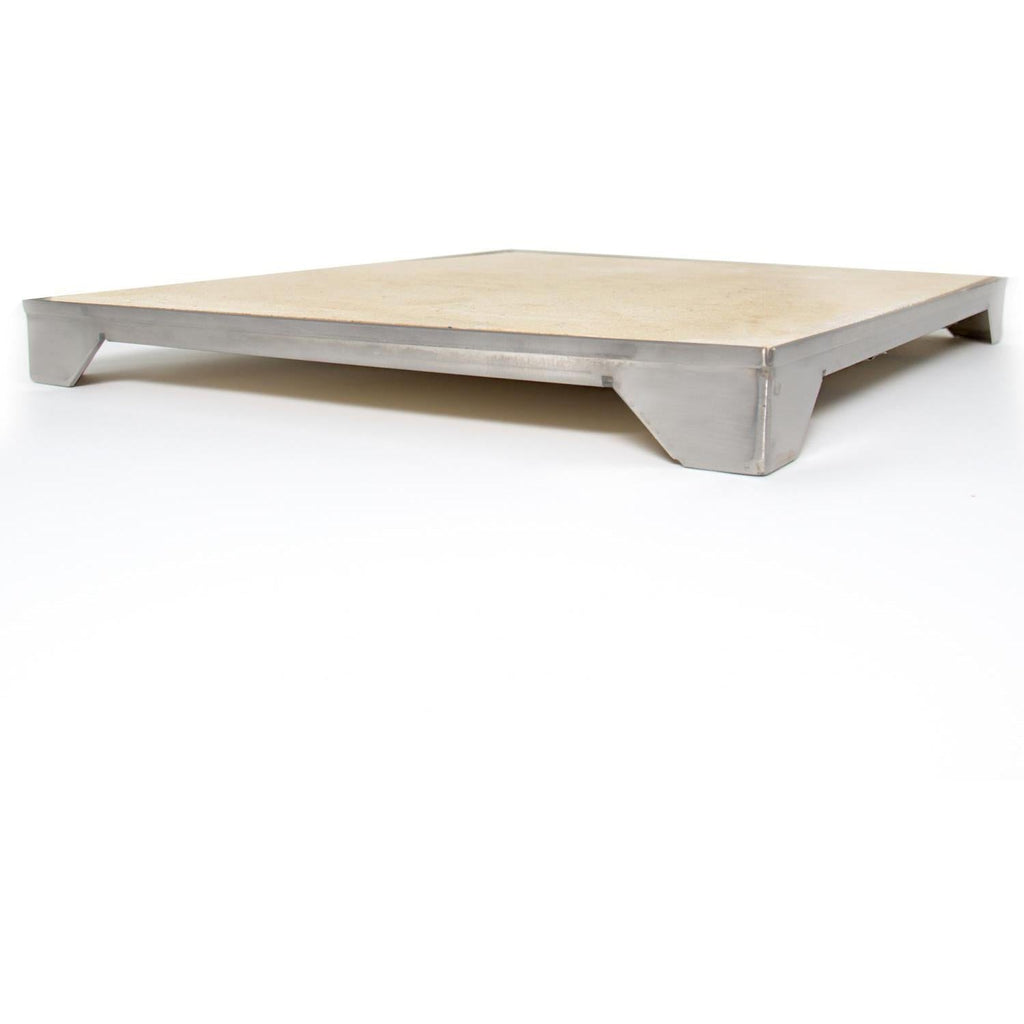 Blaze 14 3/4 Inch Ceramic Pizza Stone With Stainless Steel