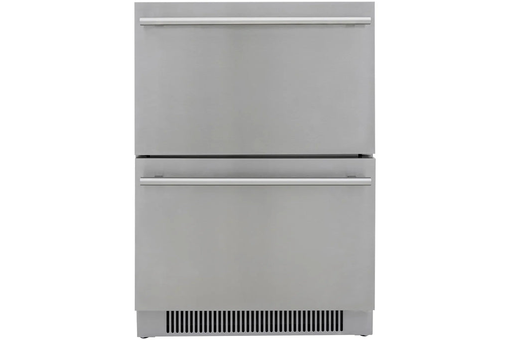 Blaze 24 Inch Built-In Double Drawer Outdoor Refrigerator