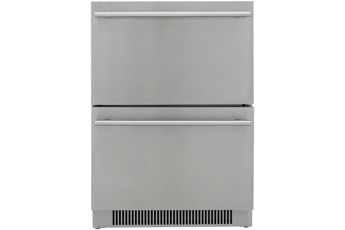 Blaze 24 Inch Built-In Double Drawer Outdoor Refrigerator