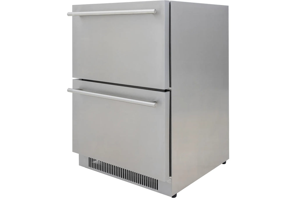 Blaze 24 Inch Built-In Double Drawer Outdoor Refrigerator