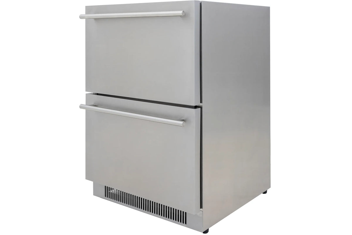 Blaze 24 Inch Built-In Double Drawer Outdoor Refrigerator