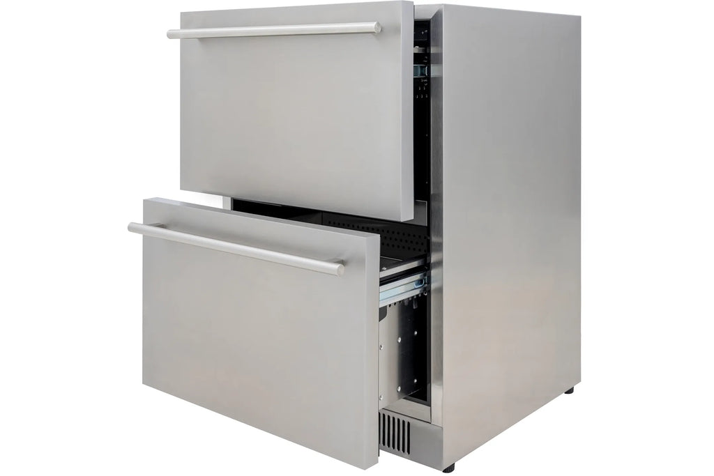 Blaze 24 Inch Built-In Double Drawer Outdoor Refrigerator