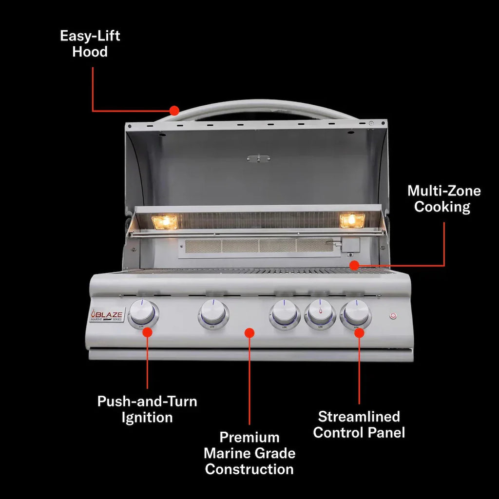 Blaze LTE+ Marine Grade 32-in 4-Burner Built-In Propane