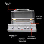 Blaze LTE+ Marine Grade 32-in 4-Burner Built-In Propane
