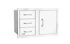 Bull 30″ Stainless Steel 3 Drawer Door Combo with Reveal