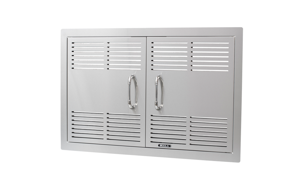 Bull 30″ Stainless Steel Vented Double Door with Reveal