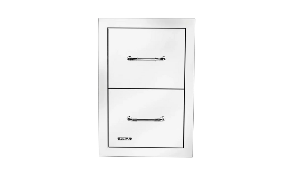 Bull Stainless Steel Double Drawer with Reveal - 56990