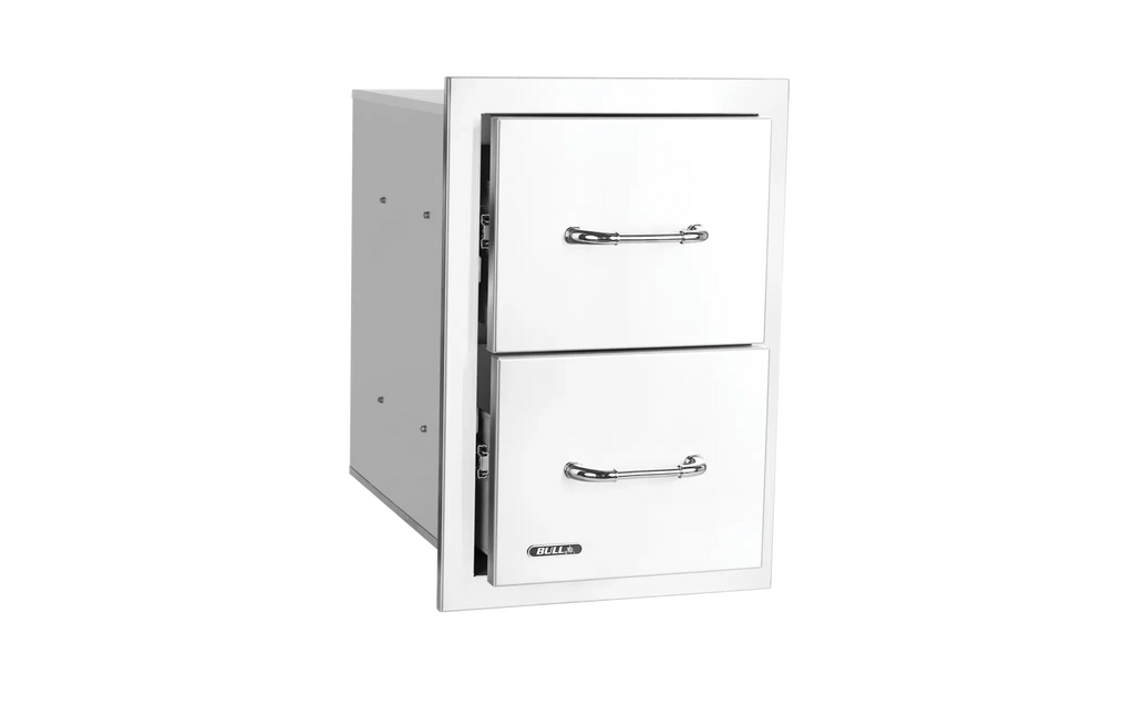 Bull Stainless Steel Double Drawer with Reveal - 56990