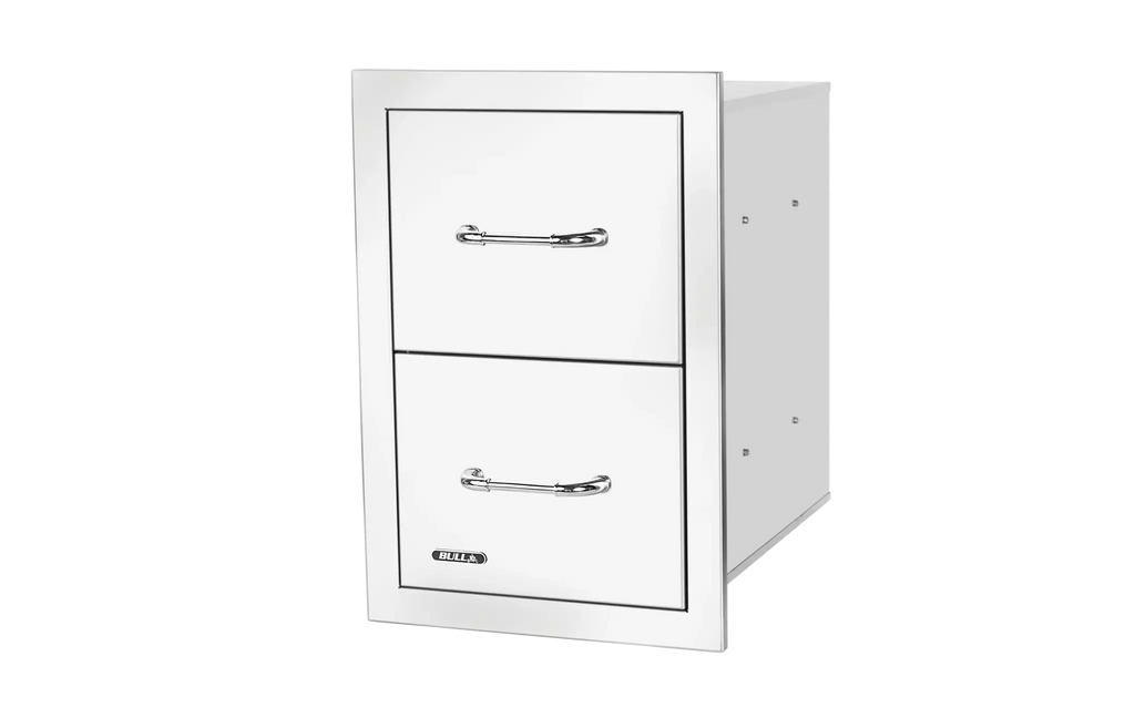 Bull Stainless Steel Double Drawer with Reveal - 56990
