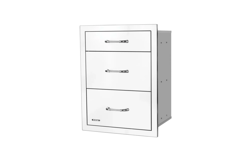 Bull Stainless Steel Triple Drawer System with Reveal