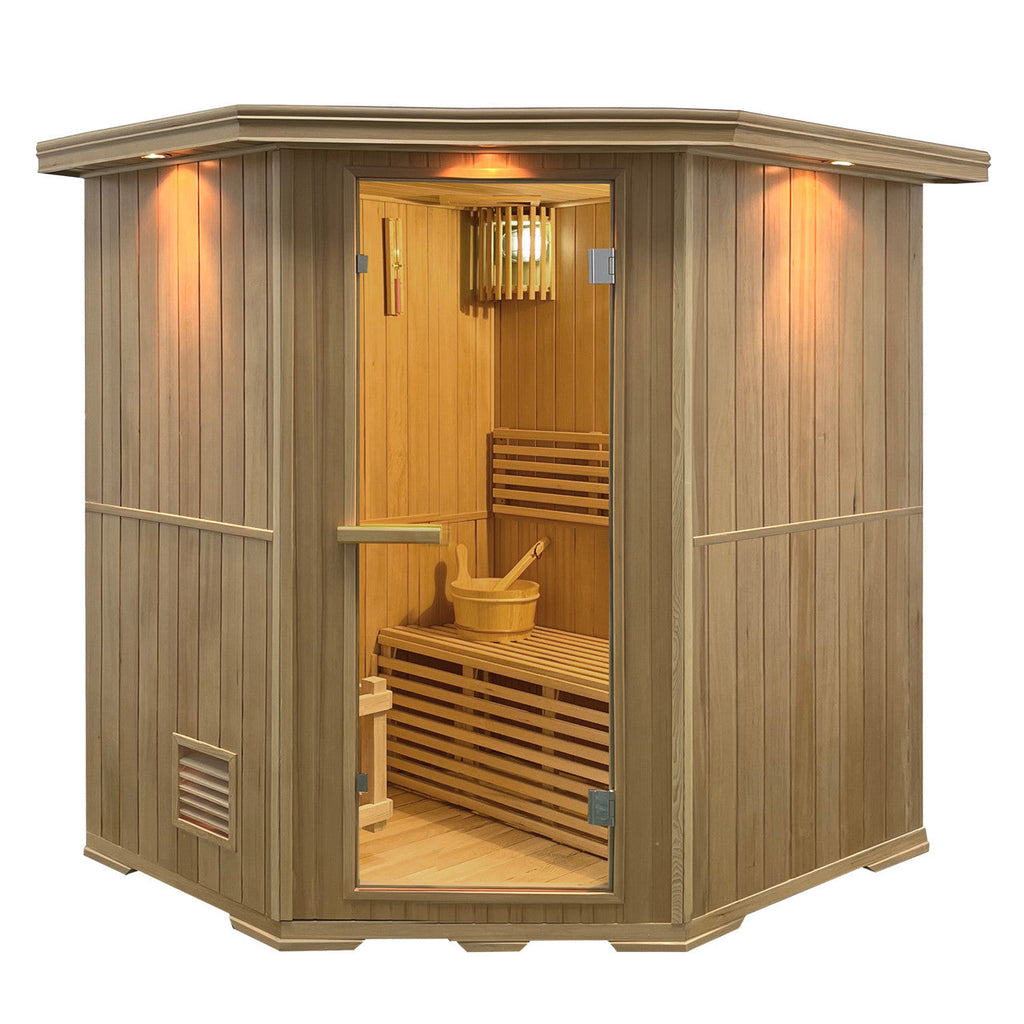 Canadian Hemlock Wet Dry Indoor Sauna - 6 kW ETL Certified