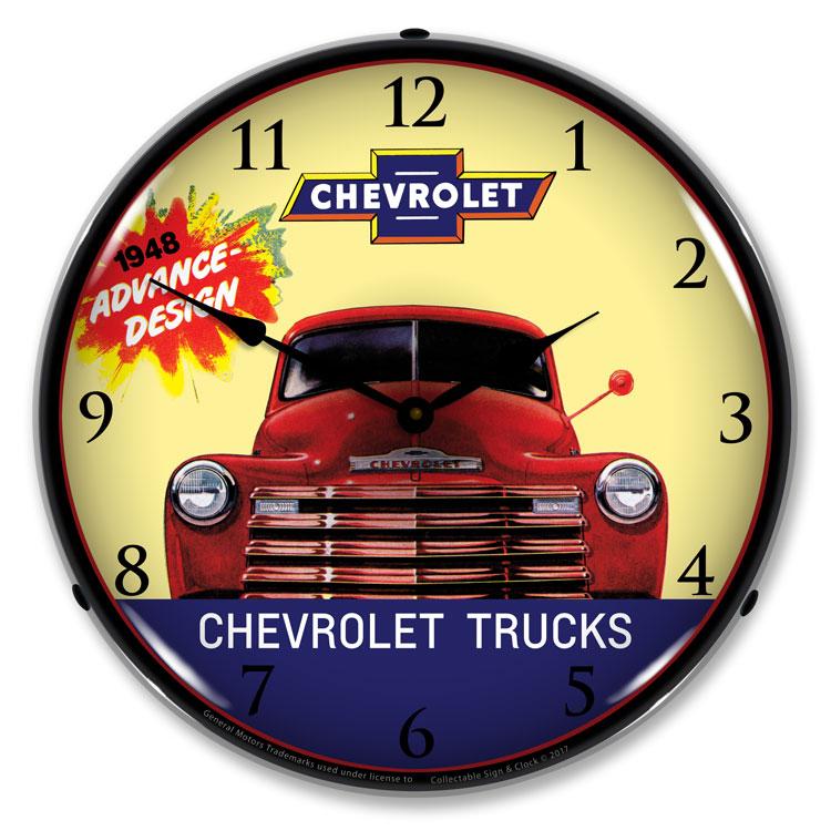 Collectable Sign and Clock - 1948 Chevrolet Truck Clock - 