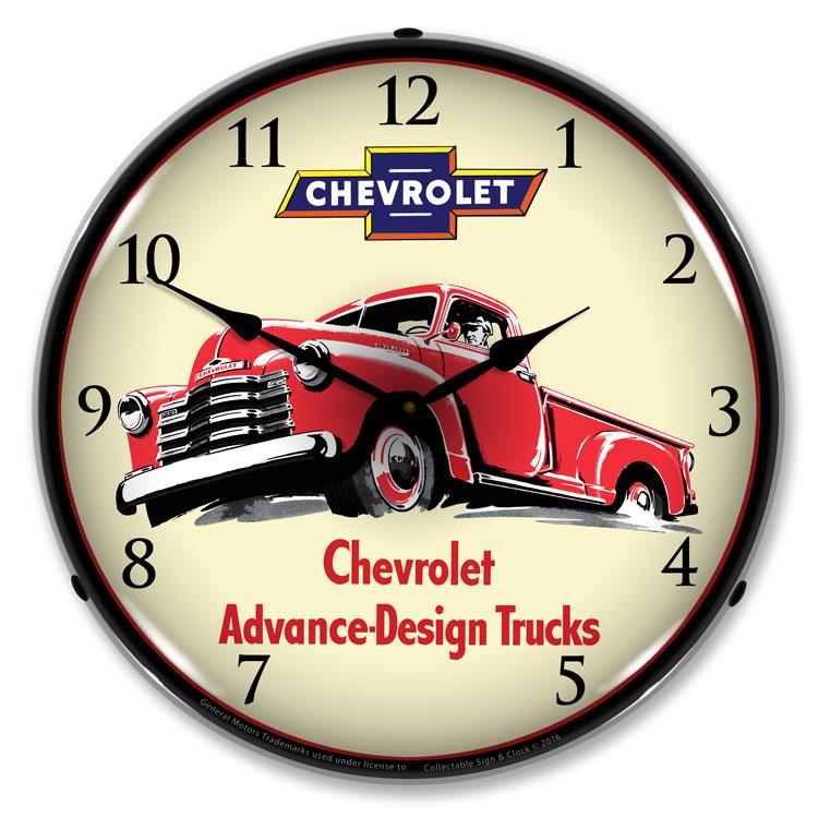 Collectable Sign and Clock - 1953 Chevrolet Truck Clock - 