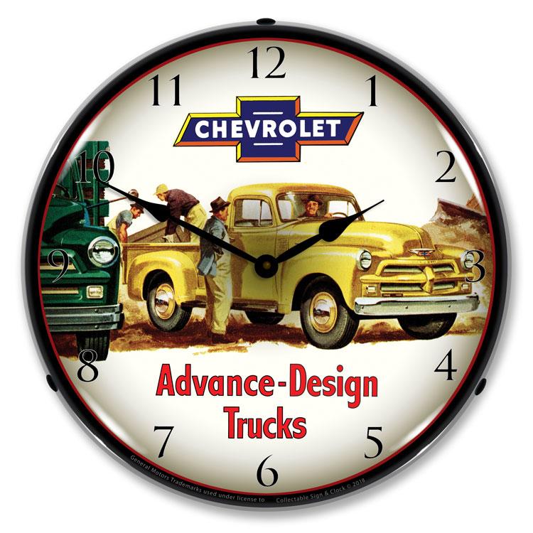 Collectable Sign and Clock - 1954 Chevrolet Truck Clock - 