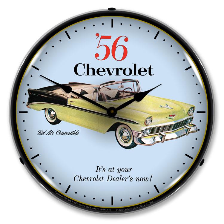 Collectable Sign and Clock - 1956 Chevrolet Bel Air 