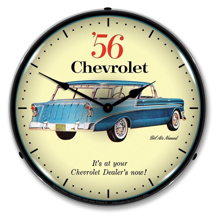 Collectable Sign and Clock - 1956 Chevrolet Nomad Clock - 