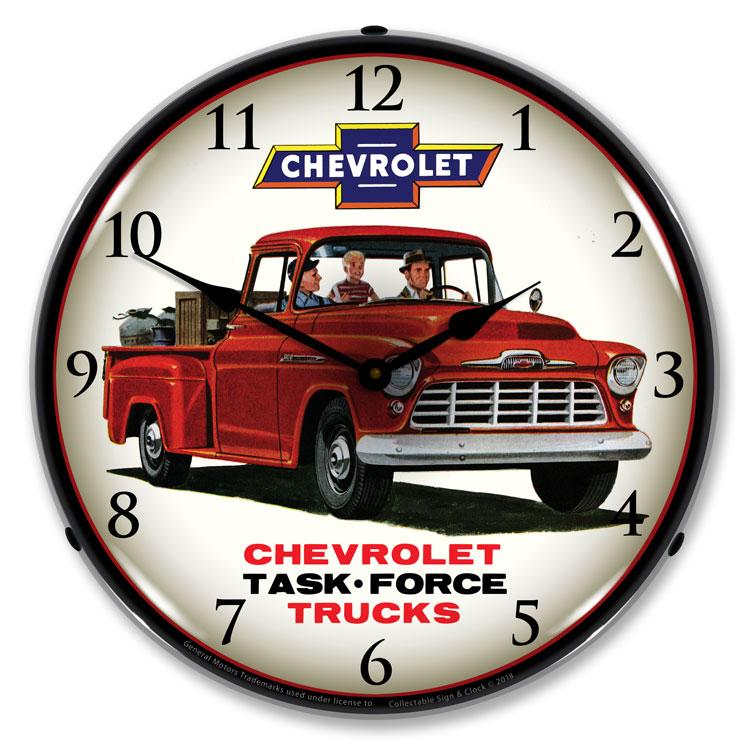 Collectable Sign and Clock - 1956 Chevrolet Truck Clock - 