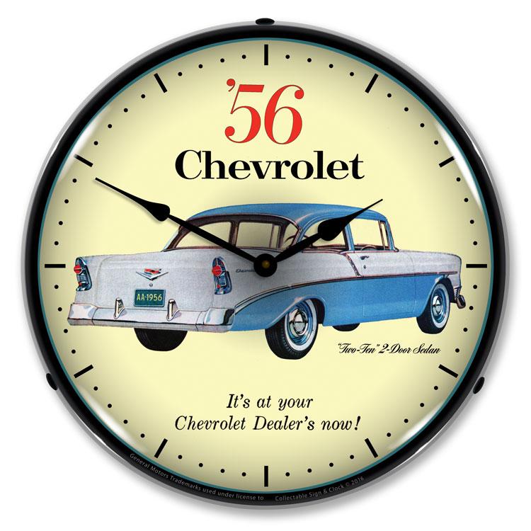 Collectable Sign and Clock - 1956 Chevrolet Two Ten Clock - 