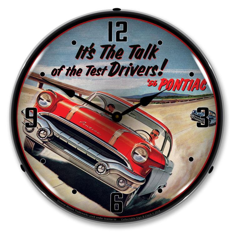 Collectable Sign and Clock - 1956 Pontiac Clock - Wall 