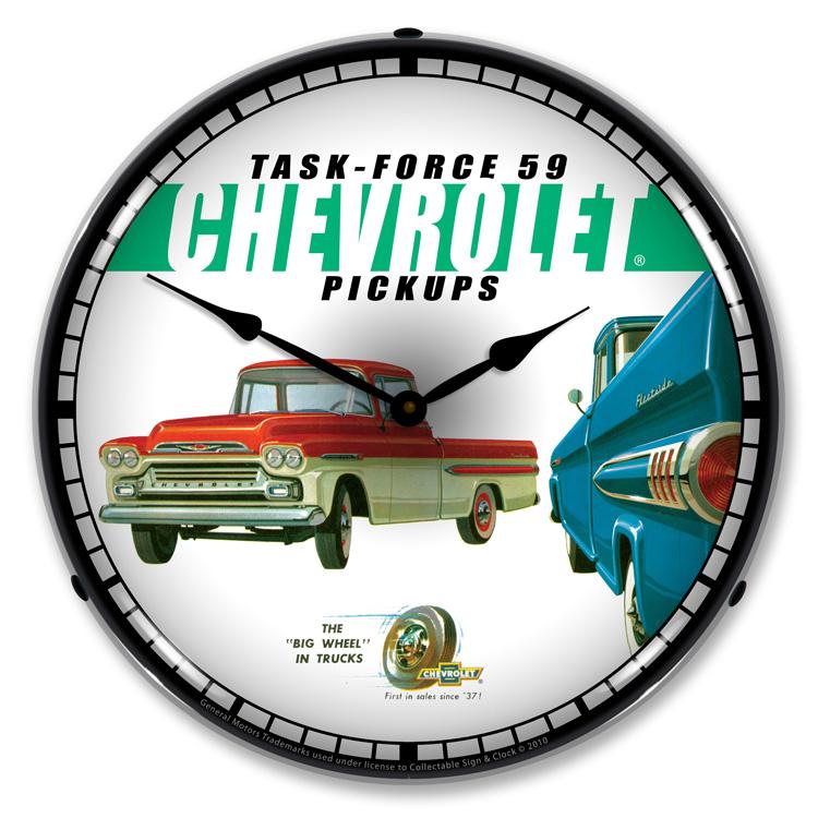 Collectable Sign and Clock - 1959 Chevrolet Pickup Clock - 