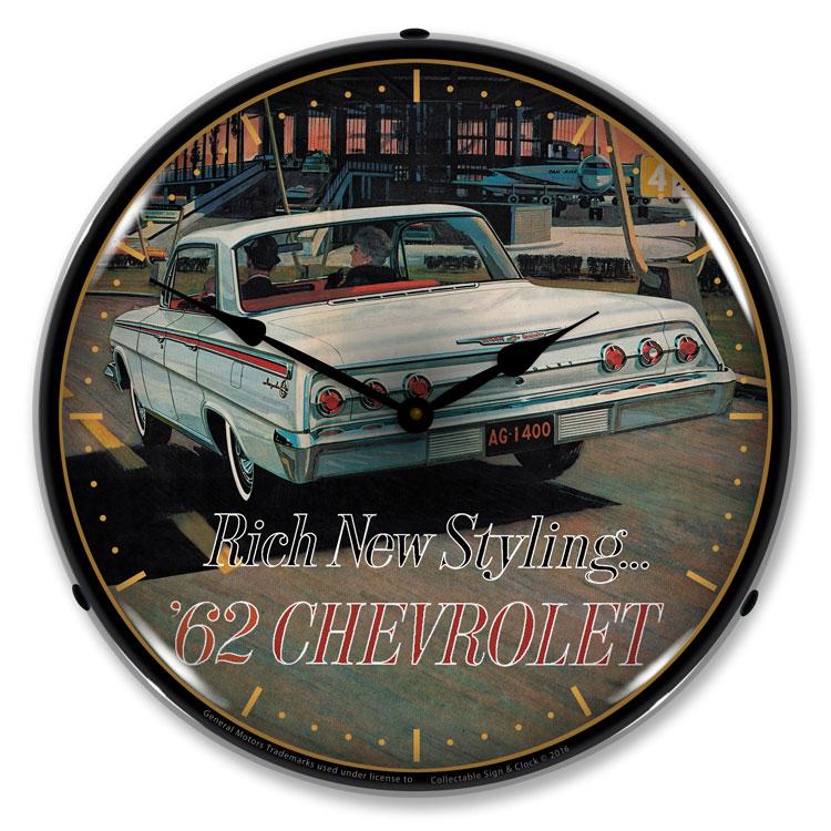 Collectable Sign and Clock - 1962 Chevrolet Impala Clock - 