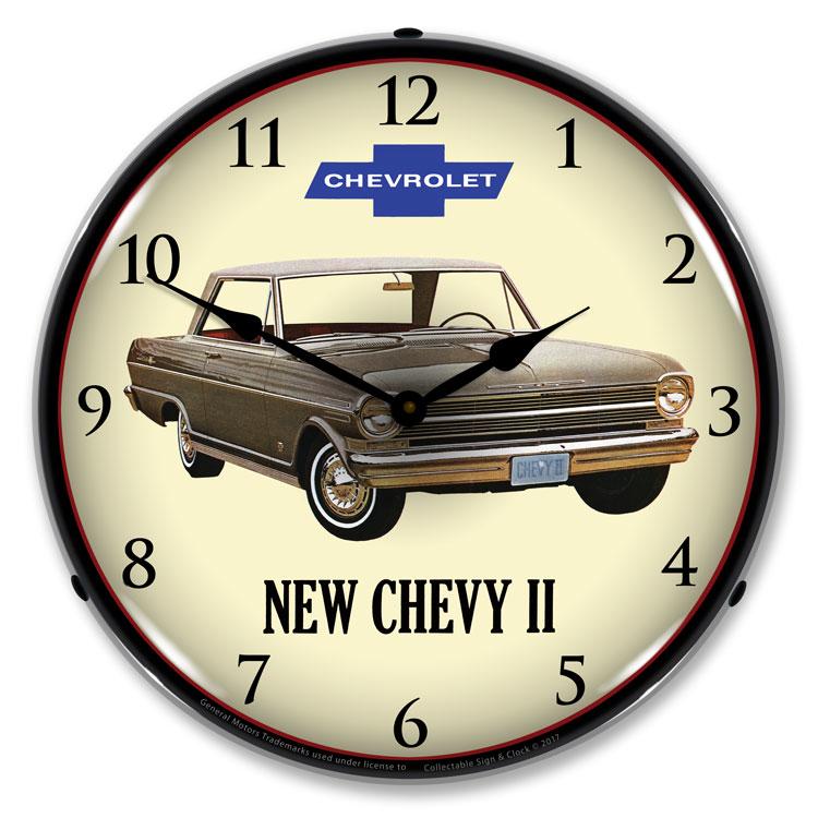 Collectable Sign and Clock - 1962 Chevy II Nova Clock - Wall