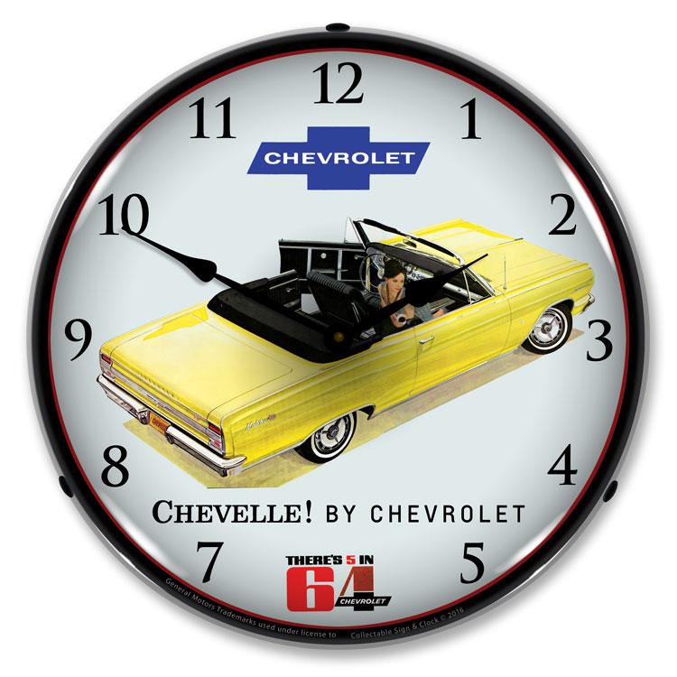 Collectable Sign and Clock - 1964 Chevelle Convertible Clock