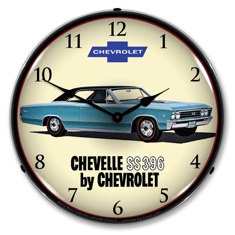Collectable Sign and Clock - 1967 Chevelle SS 396 Clock - 