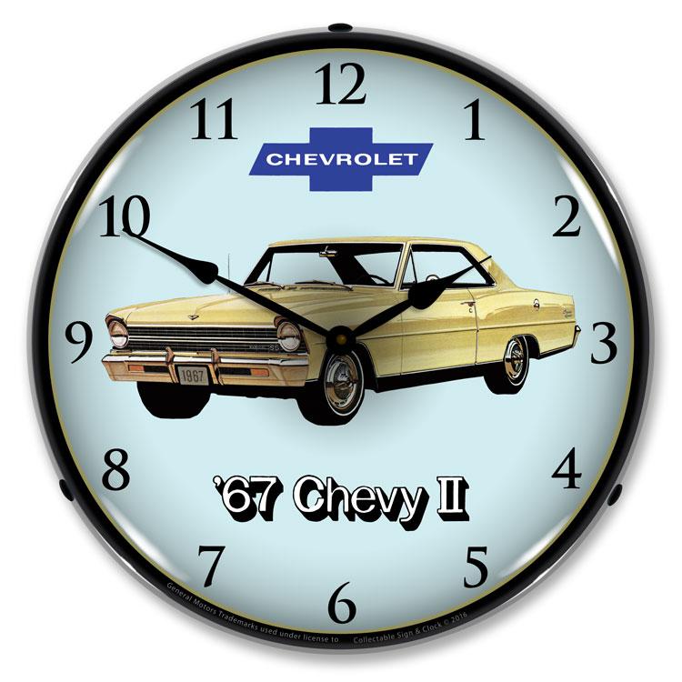 Collectable Sign and Clock - 1967 Chevy II Nova Super Sport 