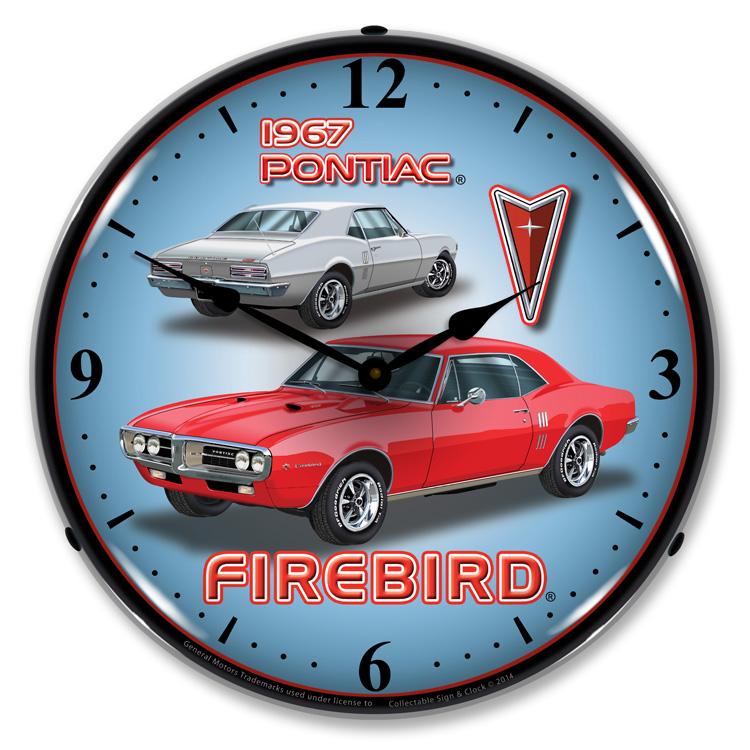 Collectable Sign and Clock - 1967 Firebird Clock - Wall 